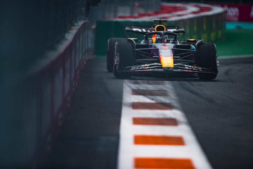 MIAMI, FLORIDA - MAY 07: Max Verstappen of the Netherlands driving the (1) Oracle Red Bull Racing