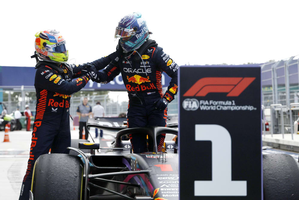 MIAMI, FL - 07 DE MAYO: Ganador de la carrera Max Verstappen de Holanda y Oracle Red Bull Racing