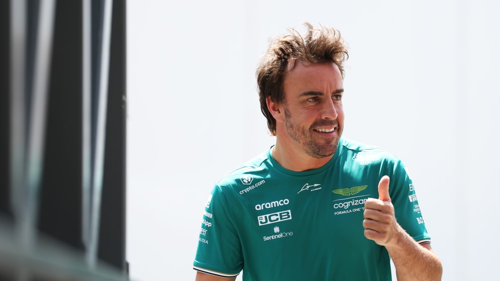 MONTE-CARLO, MONACO - May 25: Fernando Alonso and Aston Martin F1 Team from Spain