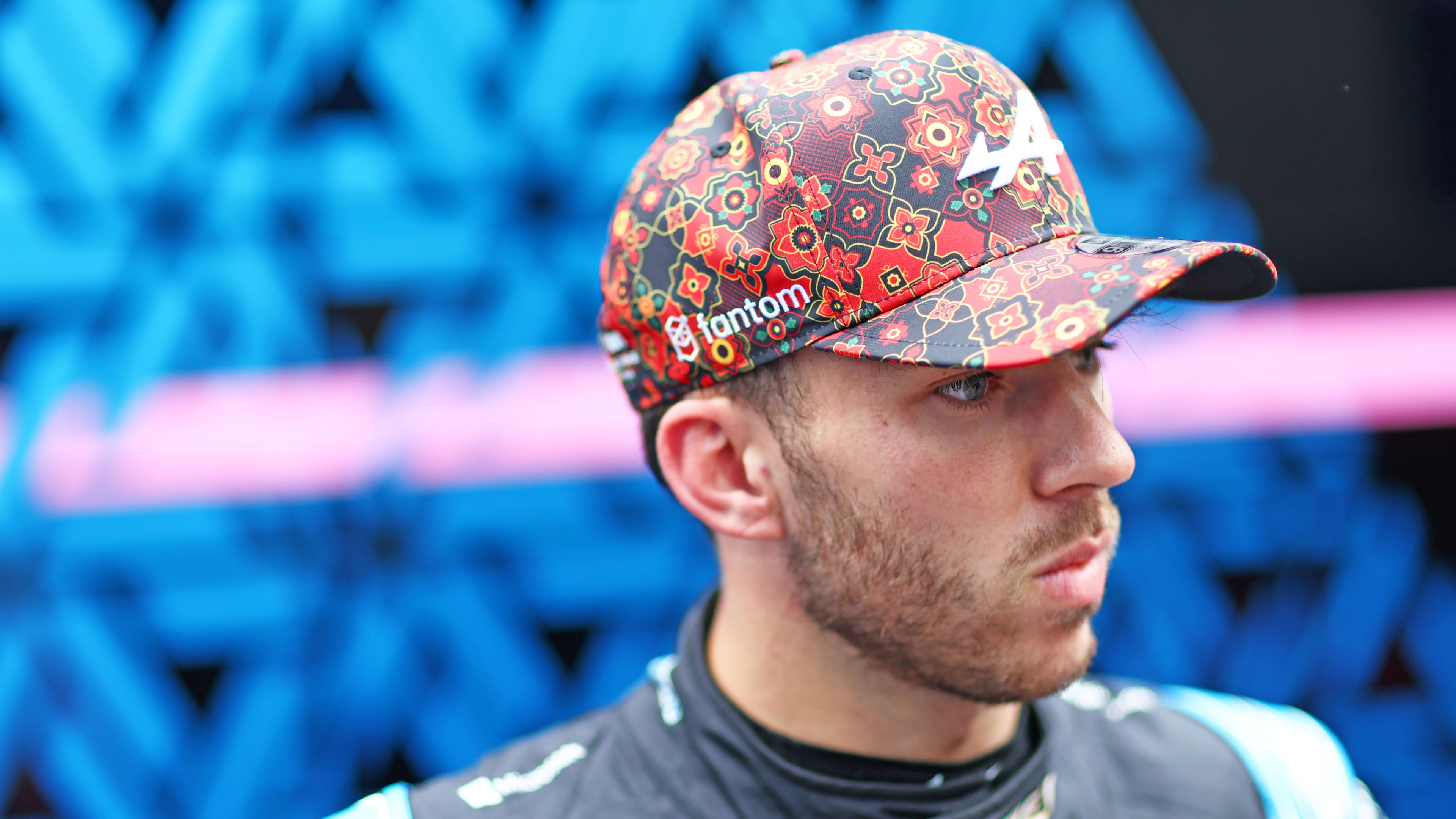 BARCELONA, SPAIN - JUNE 02: Pierre Gasly of France and Alpine F1 talks to the media after practice