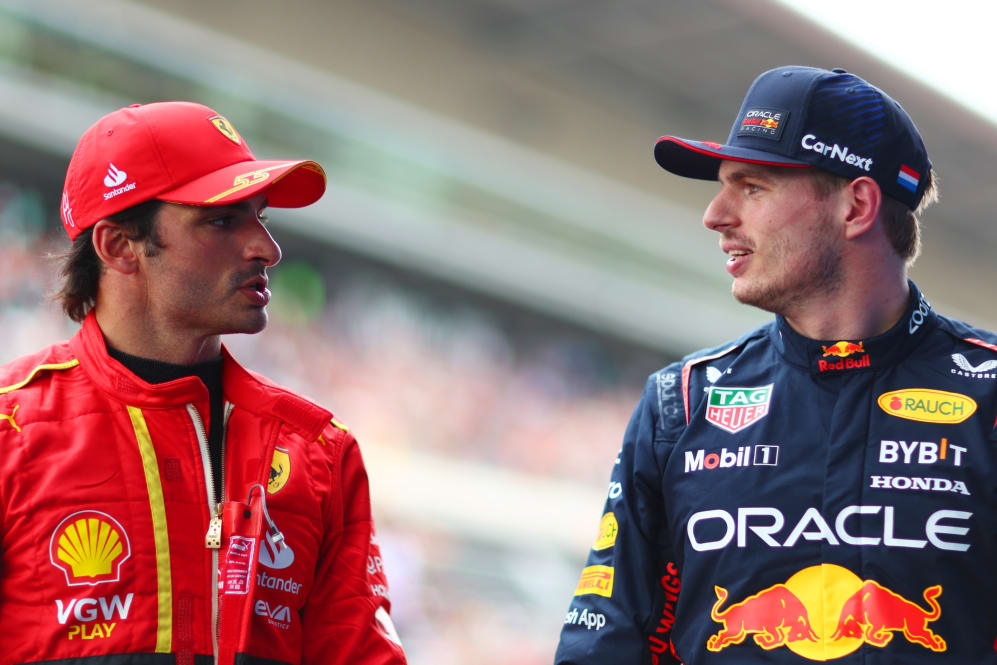 BARCELONA, SPAIN - JUNE 03: Pole position qualifier Max Verstappen of the Netherlands and Oracle