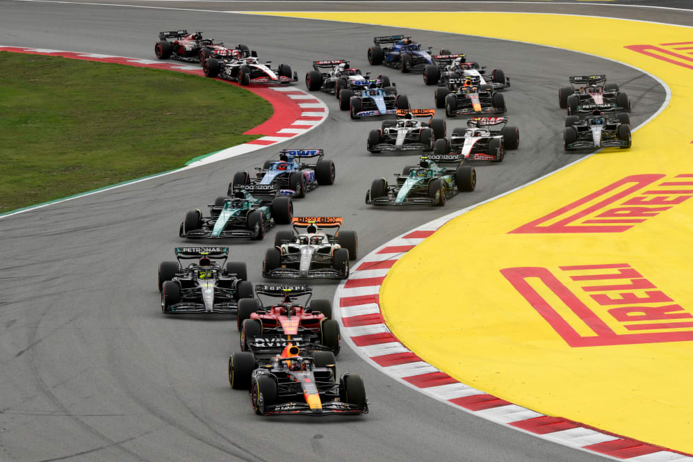 BARCELONA, SPAIN - JUNE 04: Max Verstappen of the Netherlands driving the (1) Oracle Red Bull