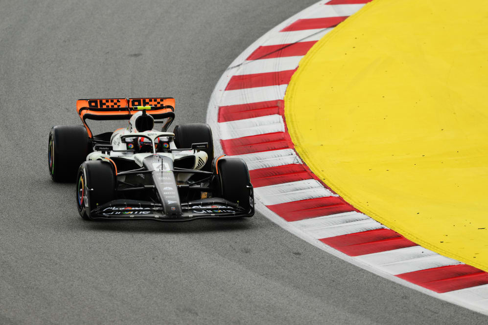 BARCELONA, SPAIN - JUNE 04: Lando Norris of Great Britain driving the (4) McLaren MCL60 Mercedes on