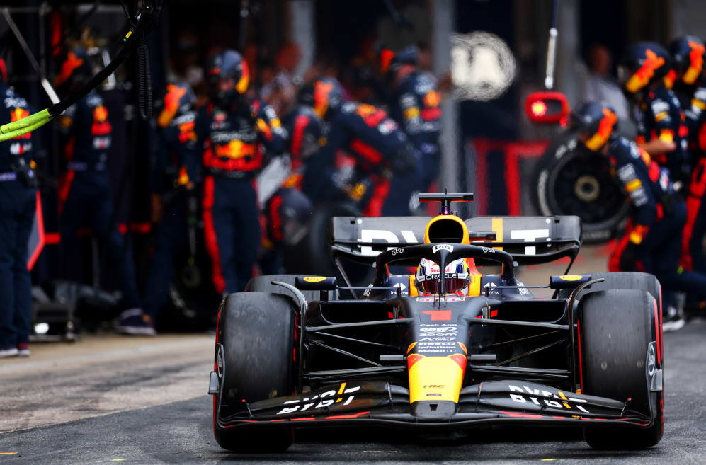 BARCELONA, SPAIN - JUNE 04: Max Verstappen of the Netherlands driving the (1) Oracle Red Bull