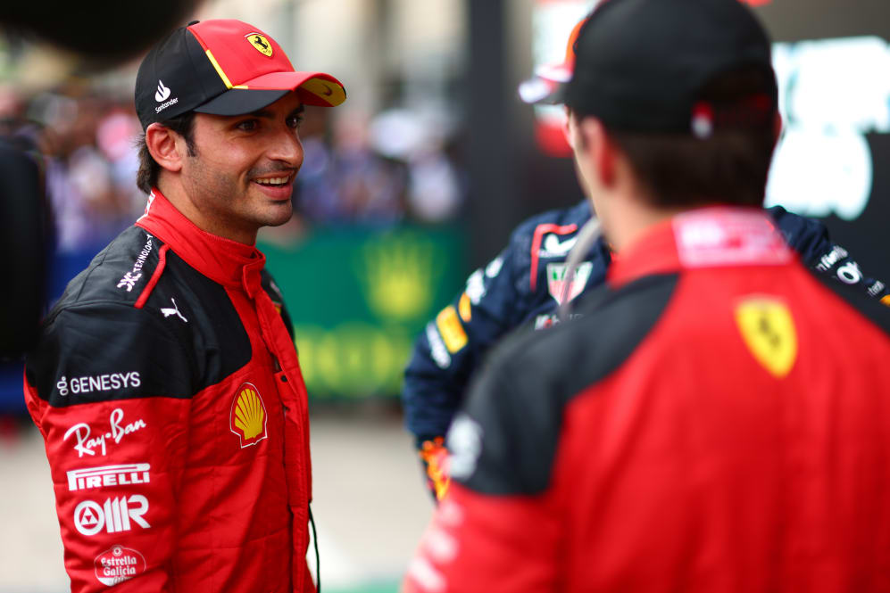 SPIELBERG, AUSTRIA - JUNE 30: Third placed qualifier Carlos Sainz of Spain and Ferrari looks on in
