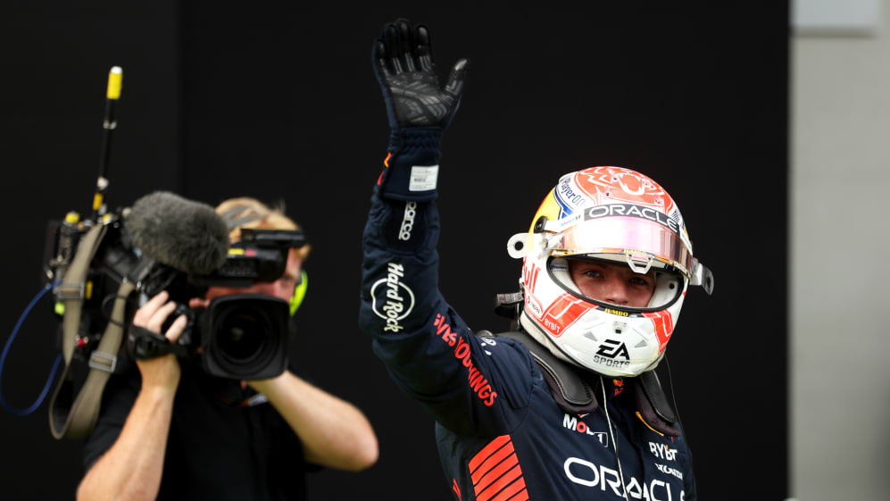 SPIELBERG, AUSTRIA - JUNE 30: Pole position qualifier Max Verstappen of the Netherlands and Oracle