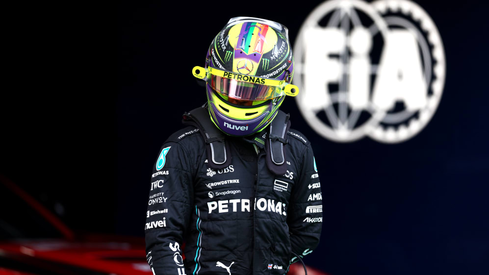 SPIELBERG, AUSTRIA - JUNE 30: 5th placed qualifier Lewis Hamilton of Great Britain and Mercedes