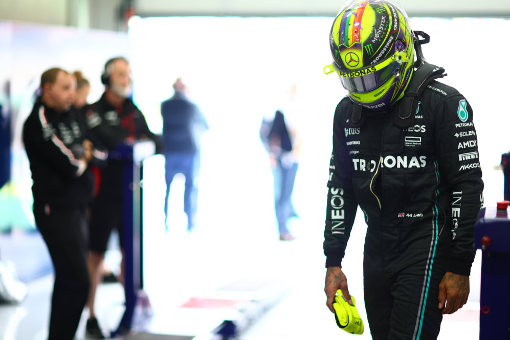 SPIELBERG, AUSTRIA - JULY 01: 18th placed qualifier Lewis Hamilton of Great Britain and Mercedes
