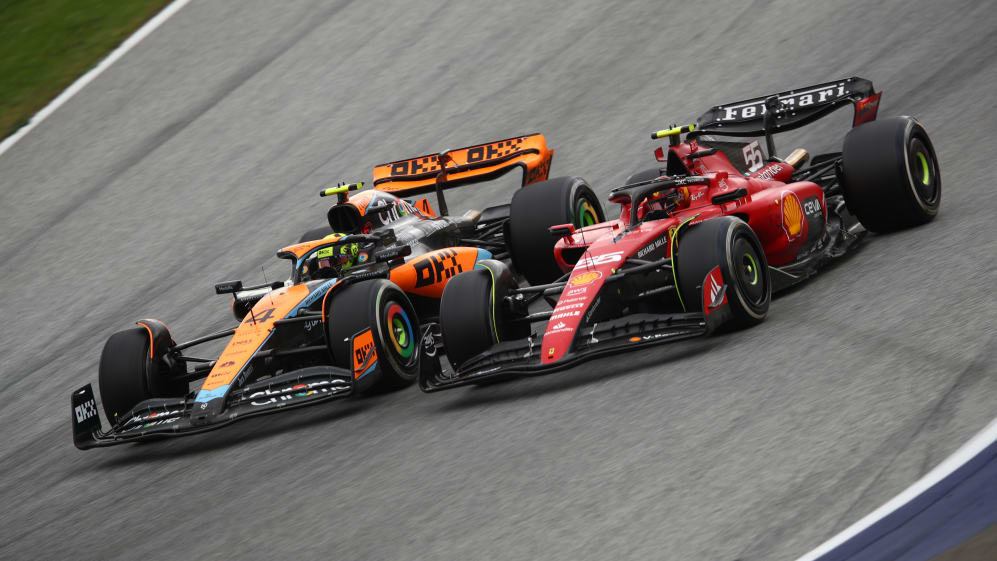 SPIELBERG, AUSTRIA - JULY 02: Lando Norris of Great Britain driving the (4) McLaren MCL60 Mercedes