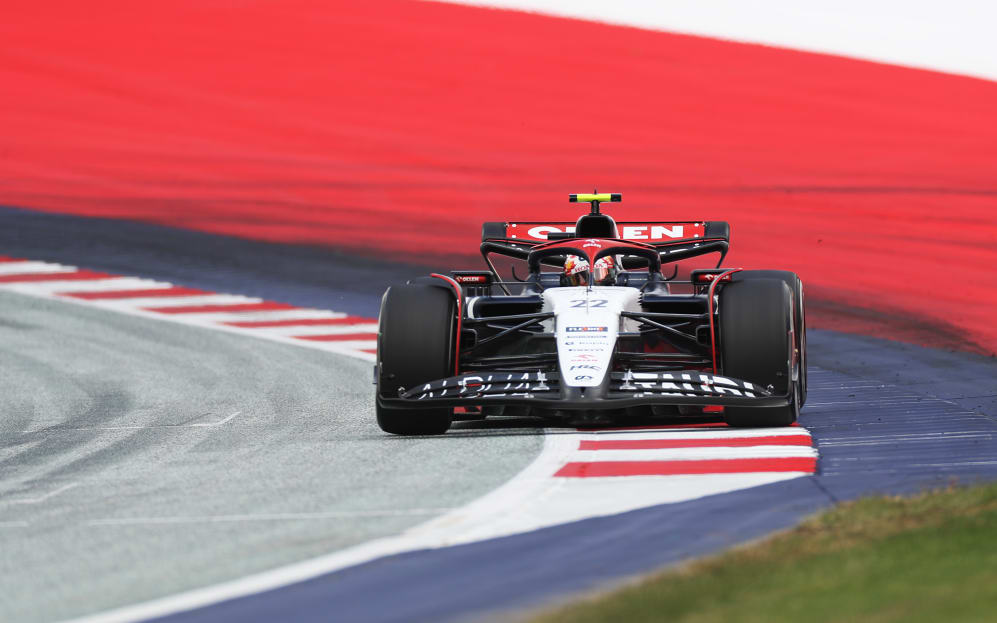 SPIELBERG, AUSTRIA - JULY 02: Yuki Tsunoda of Japan driving the (22) Scuderia AlphaTauri AT04 on