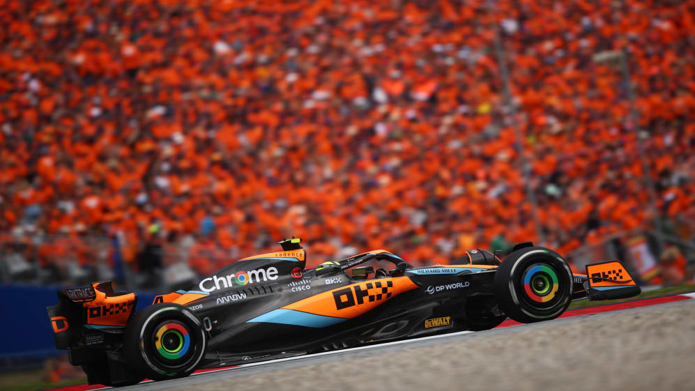 SPIELBERG, AUSTRIA - JULY 02: Lando Norris of Great Britain driving the (4) McLaren MCL60 Mercedes