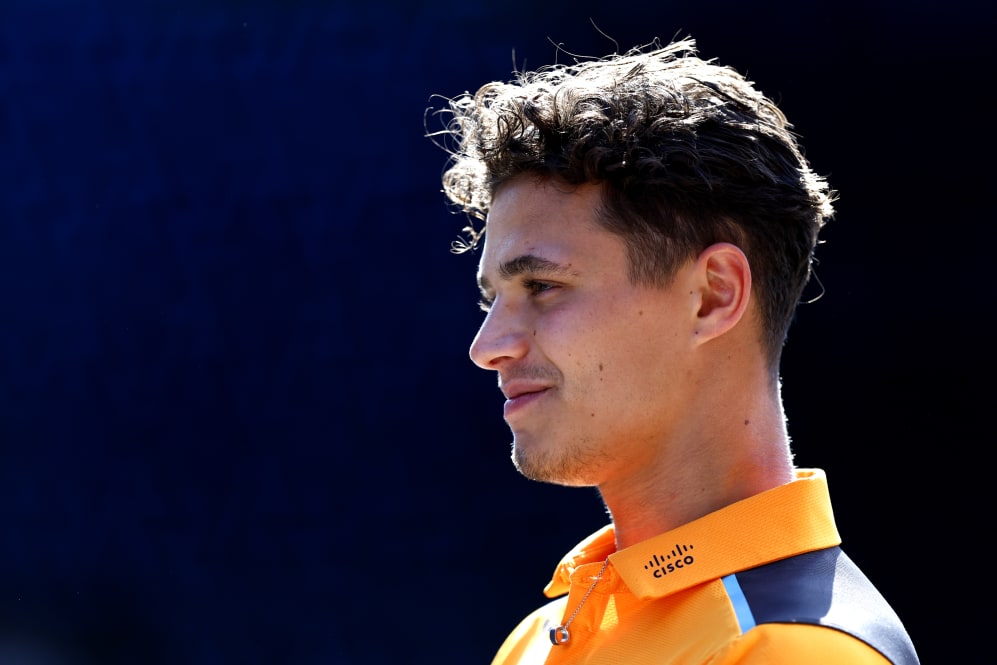 BUDAPEST, HUNGARY - JULY 20: Lando Norris of Great Britain and McLaren looks on in the Paddock