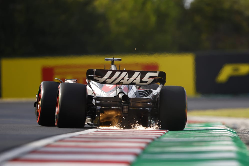 BUDAPEST, HUNGARY - JULY 21: Kevin Magnussen of Denmark driving the (20) Haas F1 VF-23 Ferrari on