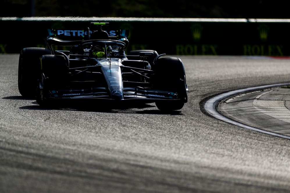 BUDAPEST, HUNGARY - JULY 21: Lewis Hamilton of Mercedes and Great Britain  during practice ahead of