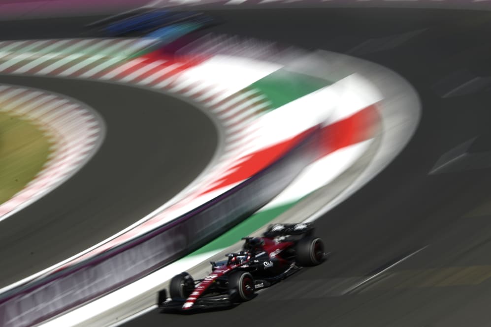 BUDAPEST, HUNGARY - JULY 23: Valtteri Bottas of Finland driving the (77) Alfa Romeo F1 C43 Ferrari