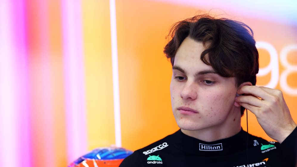 SPA, BELGIUM - JULY 28: Oscar Piastri of Australia and McLaren prepares to drive in the garage