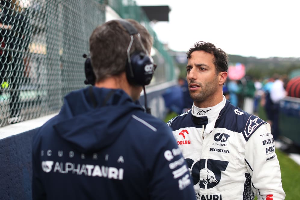 SPA, BELGIUM - JULY 29: Daniel Ricciardo of Australia and Scuderia AlphaTauri prepares to drive on