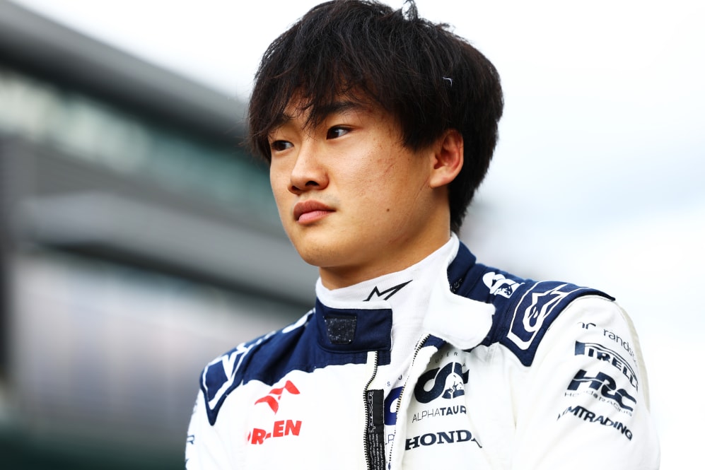 SPA, BELGIUM - JULY 29: Yuki Tsunoda of Japan and Scuderia AlphaTauri prepares to drive on the grid