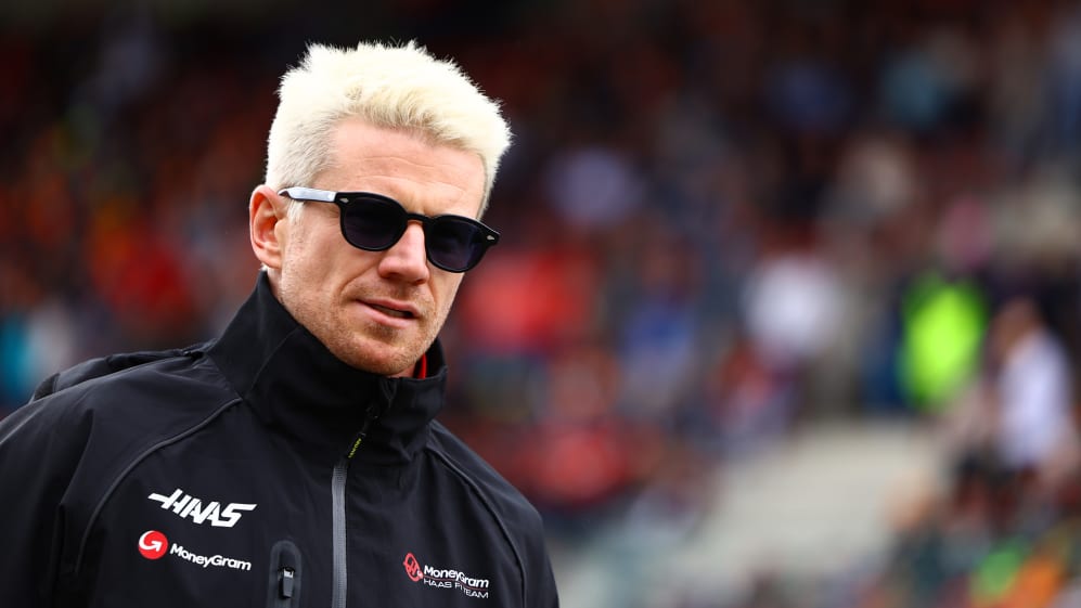 SPA, BELGIUM - JULY 30: Nico Hulkenberg of Germany and Haas F1 looks on from the drivers parade