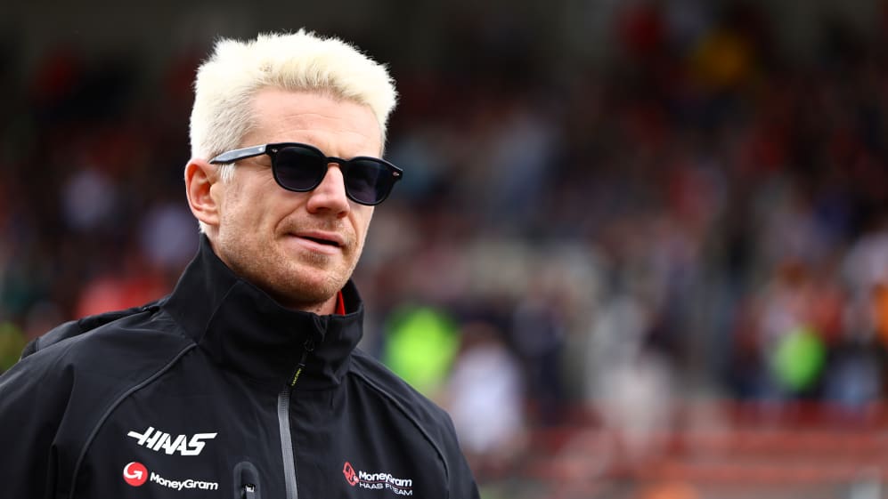 SPA, BELGIUM - JULY 30: Nico Hulkenberg of Germany and Haas F1 looks on from the drivers parade