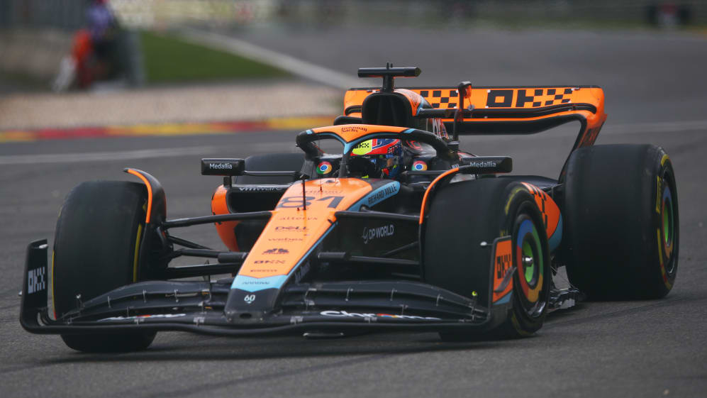 SPA, BELGIUM - JULY 30: Oscar Piastri of Australia driving the (81) McLaren MCL60 Mercedes on track