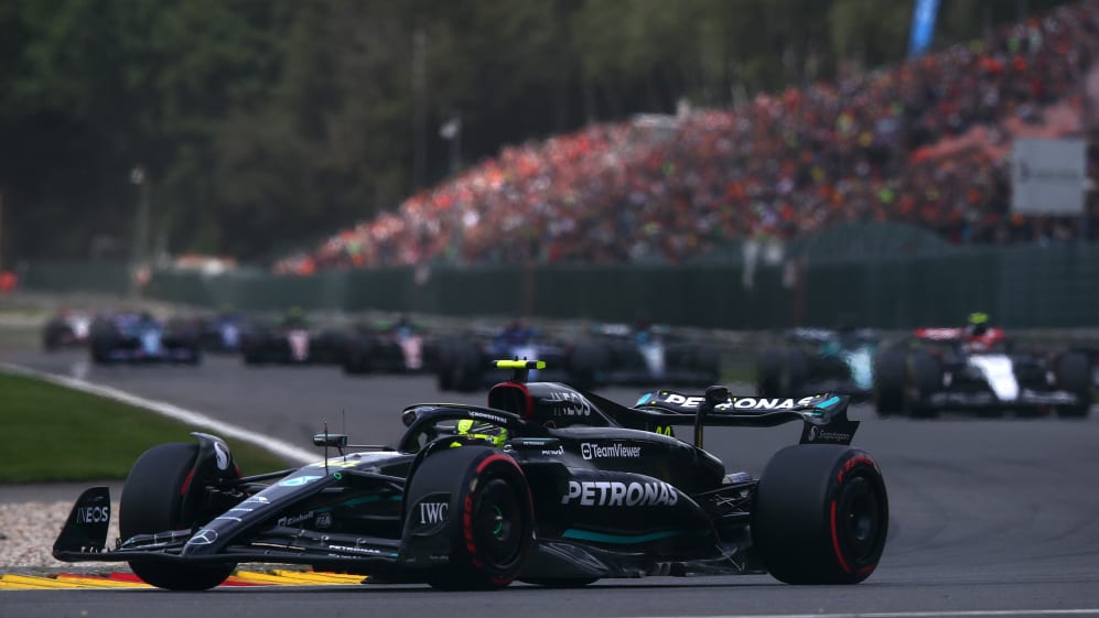 SPA, BELGIUM - JULY 30: Lewis Hamilton of Great Britain driving the (44) Mercedes AMG Petronas F1