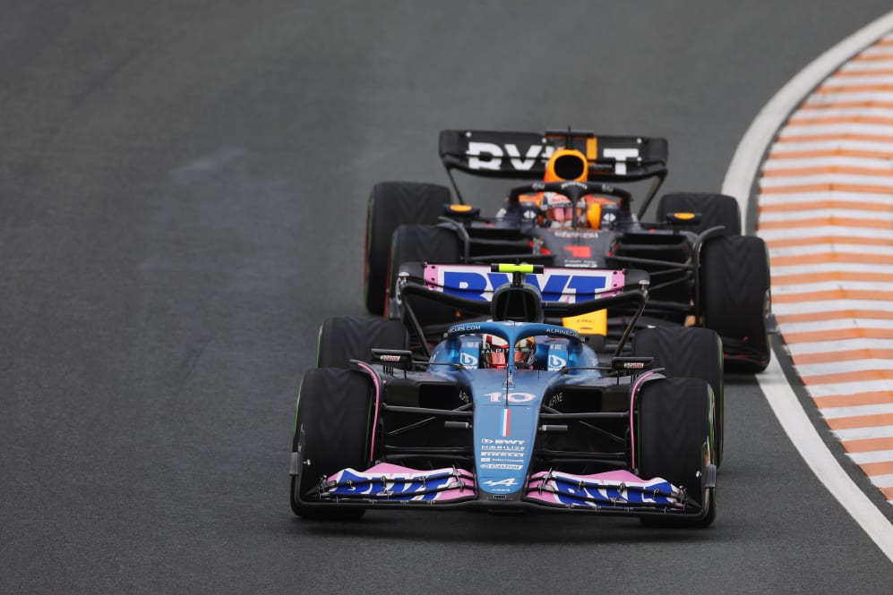 ZANDVOORT, NETHERLANDS - AUGUST 27: Pierre Gasly of France driving the (10) Alpine F1 A523 Renault