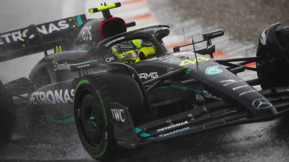 ZANDVOORT, NETHERLANDS - AUGUST 27: Lewis Hamilton of Great Britain driving the (44) Mercedes AMG