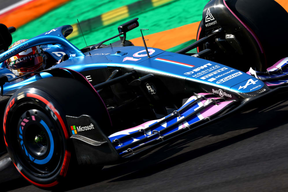 MONZA, ITALY - SEPTEMBER 02: Pierre Gasly of France driving the (10) Alpine F1 A523 Renault on