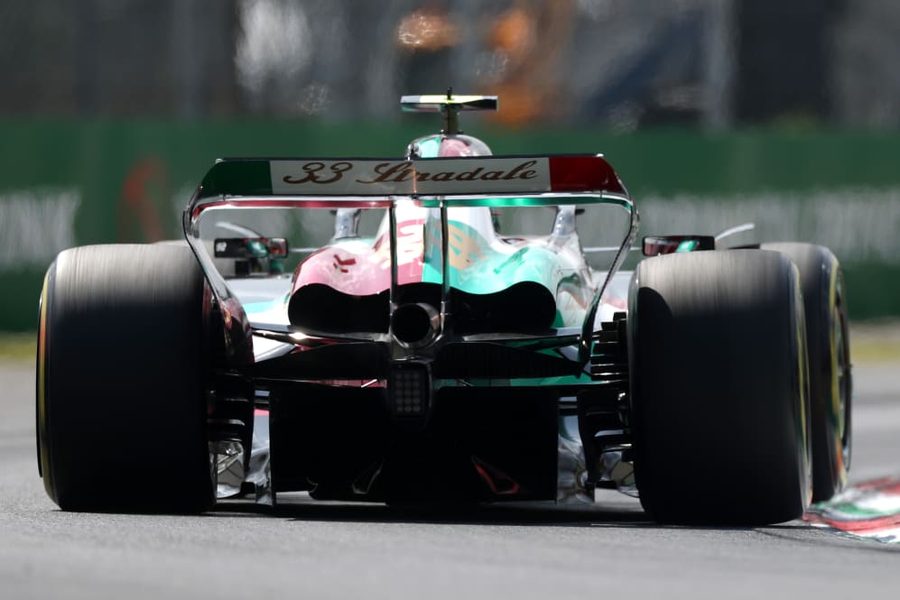 MONZA, ITALY - SEPTEMBER 02: Zhou Guanyu of China driving the (24) Alfa Romeo F1 C43 Ferrari on