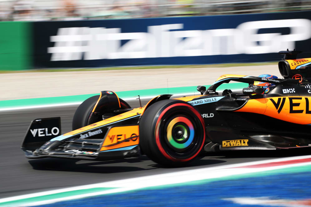 MONZA, ITALY - SEPTEMBER 02: Oscar Piastri of Australia driving the (81) McLaren MCL60 Mercedes on