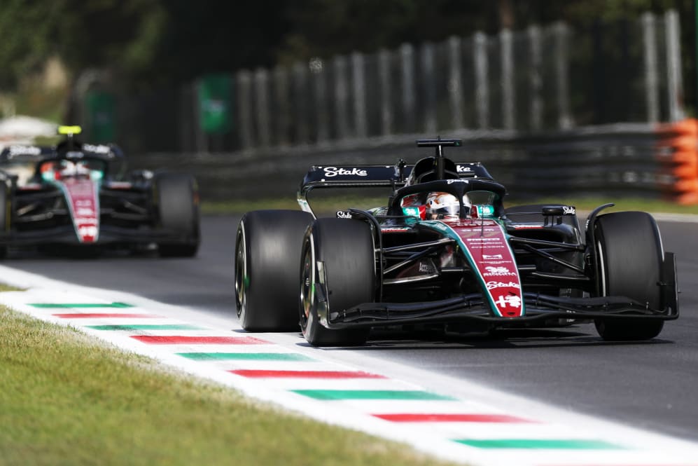 MONZA, ITALY - SEPTEMBER 03: Valtteri Bottas of Finland driving the (77) Alfa Romeo F1 C43 Ferrari