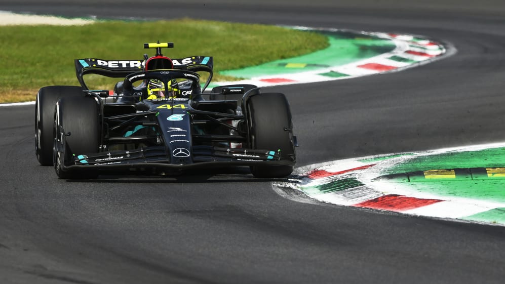 MONZA, ITALY - SEPTEMBER 03: Lewis Hamilton of Great Britain driving the (44) Mercedes AMG Petronas