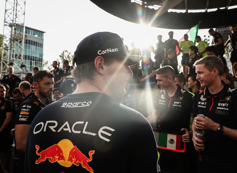 MONZA, ITALY - SEPTEMBER 03: Race winner Max Verstappen of the Netherlands and Oracle Red Bull