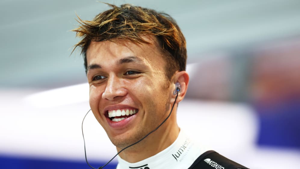 SINGAPORE, SINGAPORE - SEPTEMBER 15: Alexander Albon of Thailand and Williams looks on in the