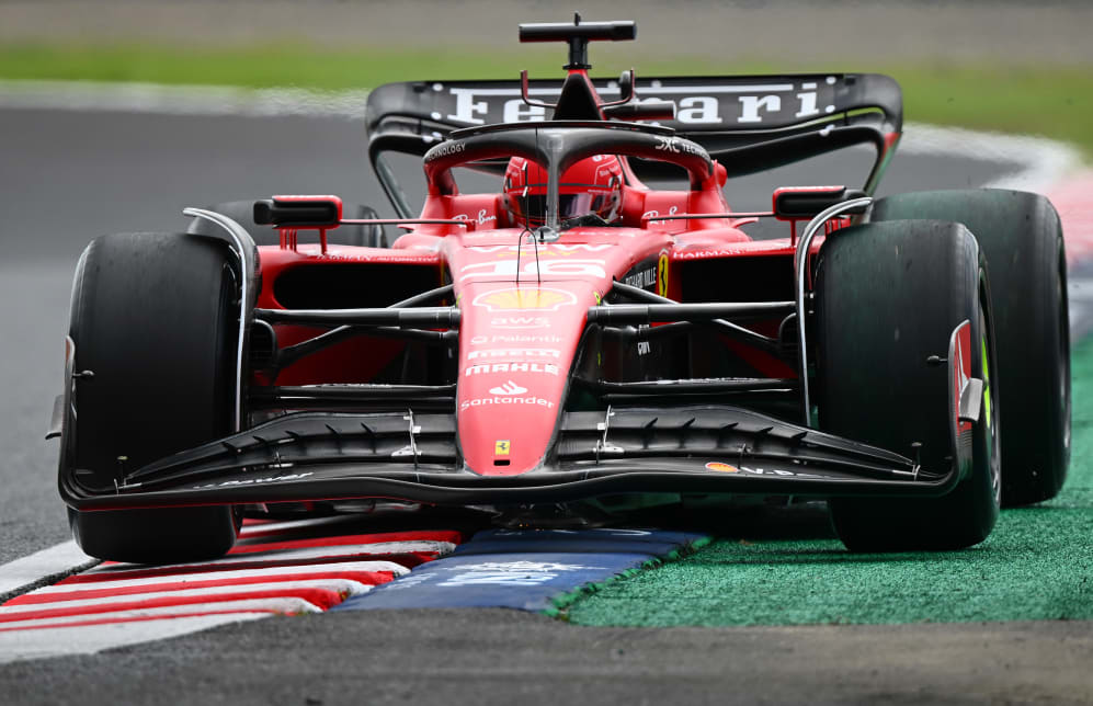 SUZUKA, JAPAN - SEPTEMBER 22: Charles Leclerc of Monaco driving the (16) Ferrari SF-23 on track