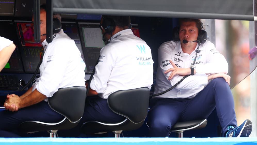 BAHRAIN, BAHRAIN - MARCH 02: James Vowles, Team Principal of Williams talks with a Williams team