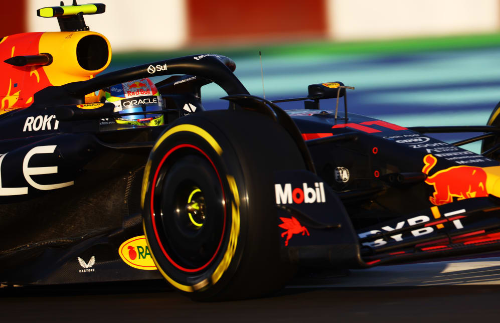 LUSAIL CITY, QATAR - OCTOBER 07: Sergio Perez of Mexico driving the (11) Oracle Red Bull Racing
