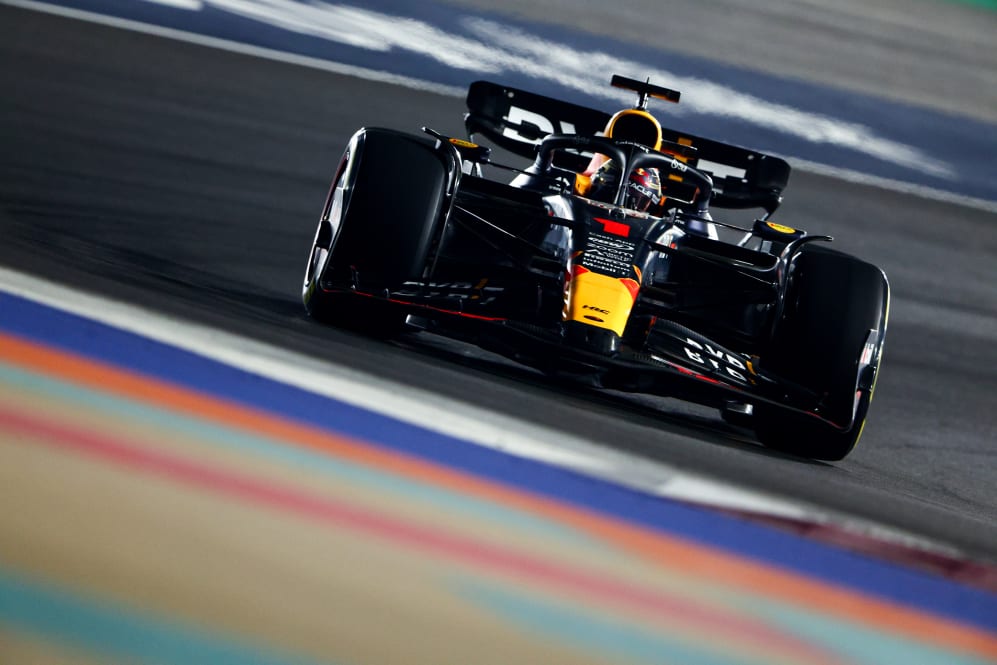 LUSAIL CITY, QATAR - OCTOBER 08: Max Verstappen of the Netherlands driving the (1) Oracle Red Bull