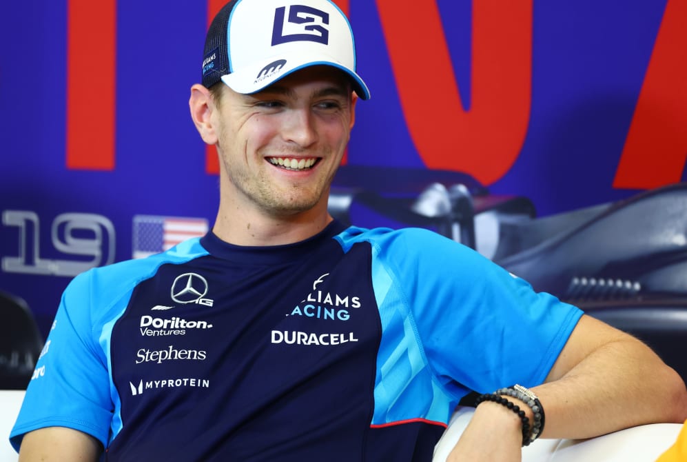 AUSTIN, TEXAS - OCTOBER 19: Logan Sargeant of United States and Williams attends the Drivers Press