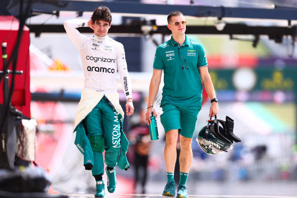AUSTIN, TEXAS - OCTOBER 21: 14th placed qualifier Lance Stroll of Canada and Aston Martin F1 Team