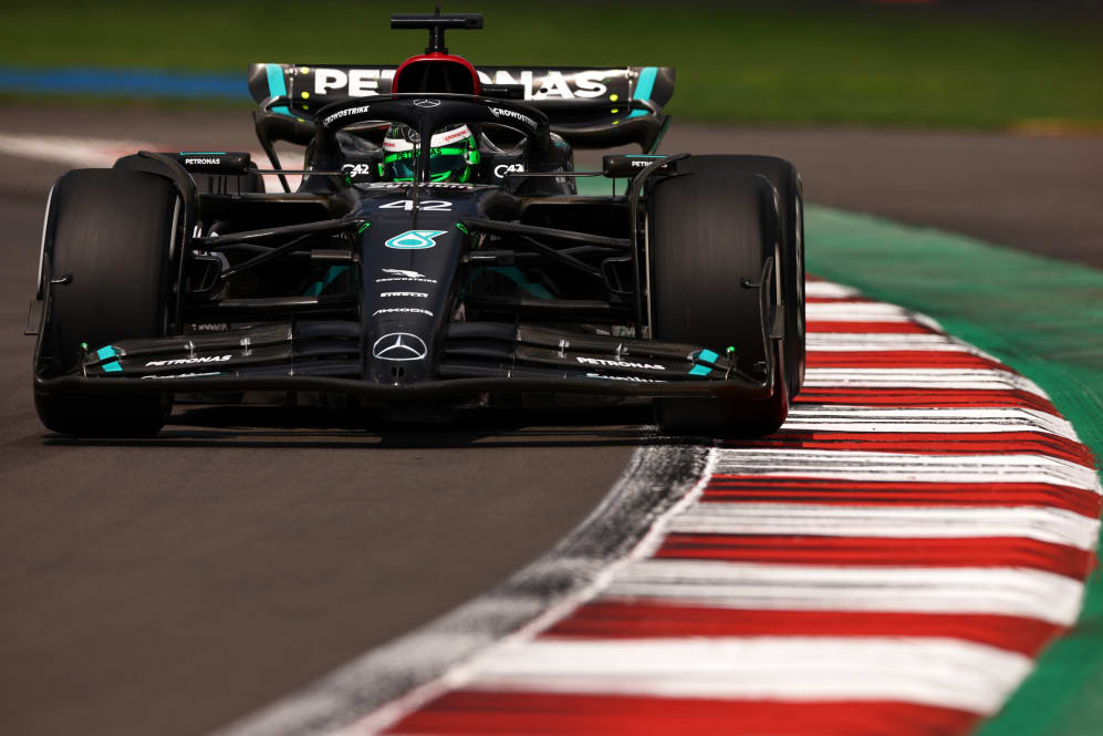 MEXICO CITY, MEXICO - OCTOBER 27: Frederik Vesti of Denmark driving the (42) Mercedes AMG Petronas