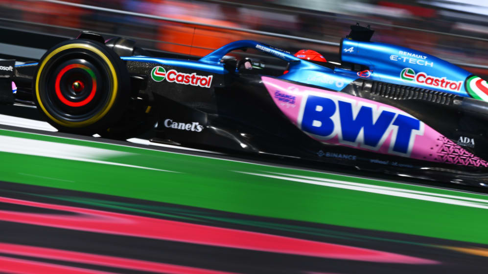 MEXICO CITY, MEXICO - OCTOBER 28: Esteban Ocon of France driving the (31) Alpine F1 A523 Renault on