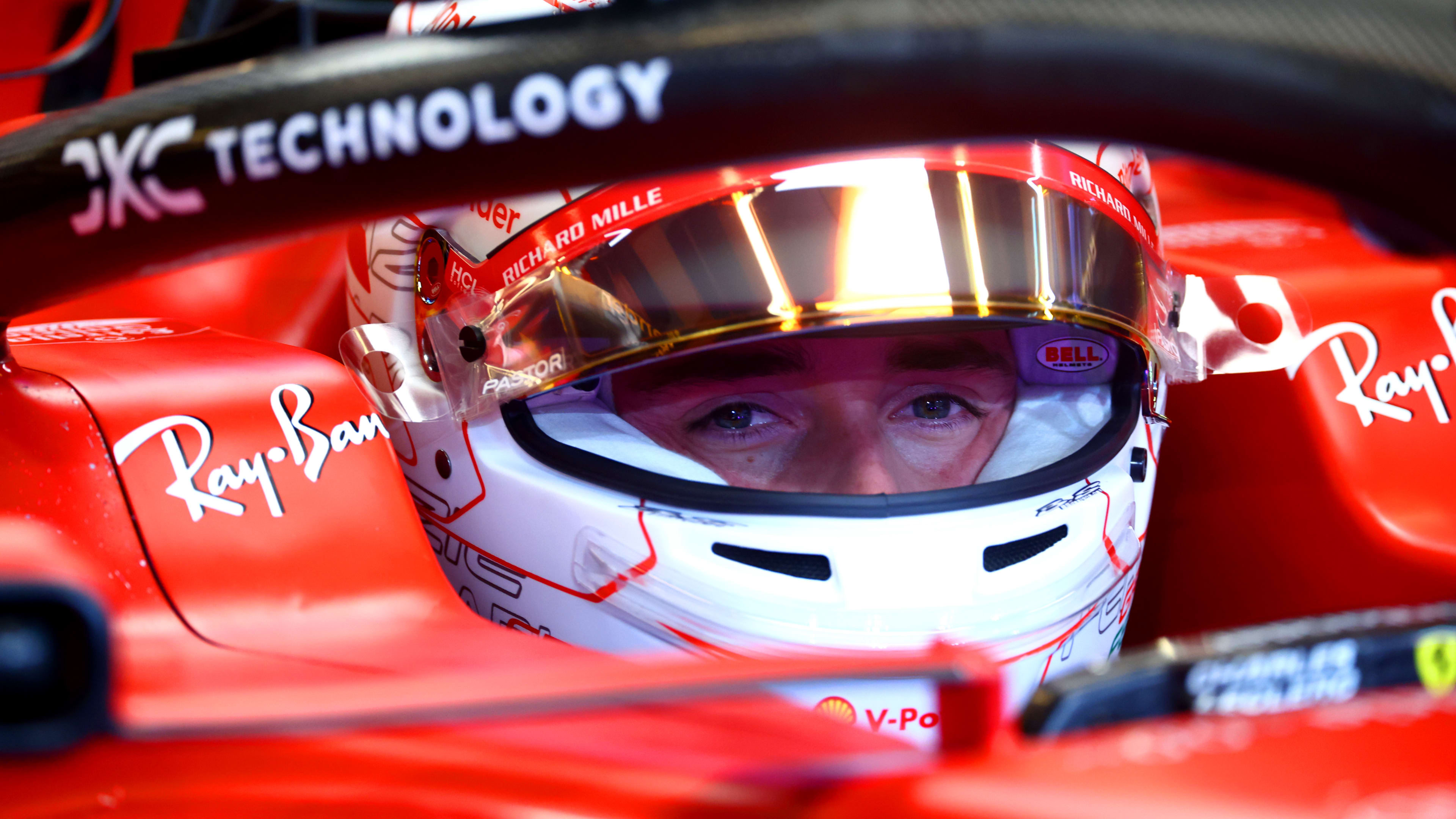 ABU DHABI, UNITED ARAB EMIRATES - NOVEMBER 24: Charles Leclerc of Monaco and Ferrari prepares to