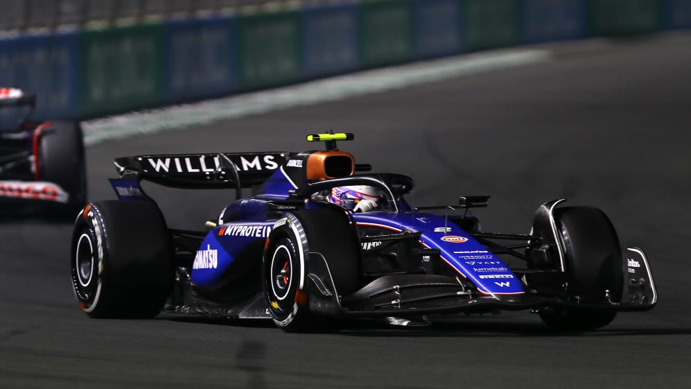 JEDDAH, SAUDI ARABIA - MARCH 09: Logan Sargeant of United States driving the (2) Williams FW46